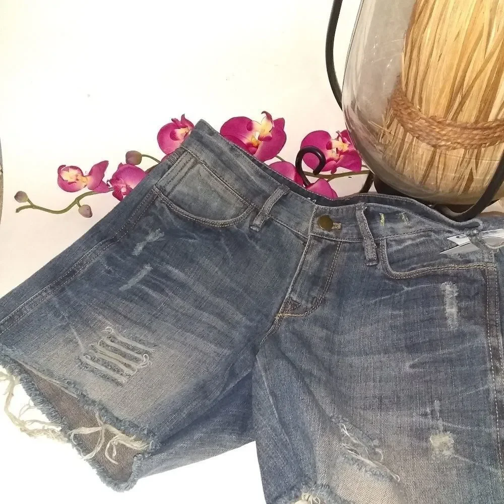 Madewell Destructed Jean Denim Shorts
